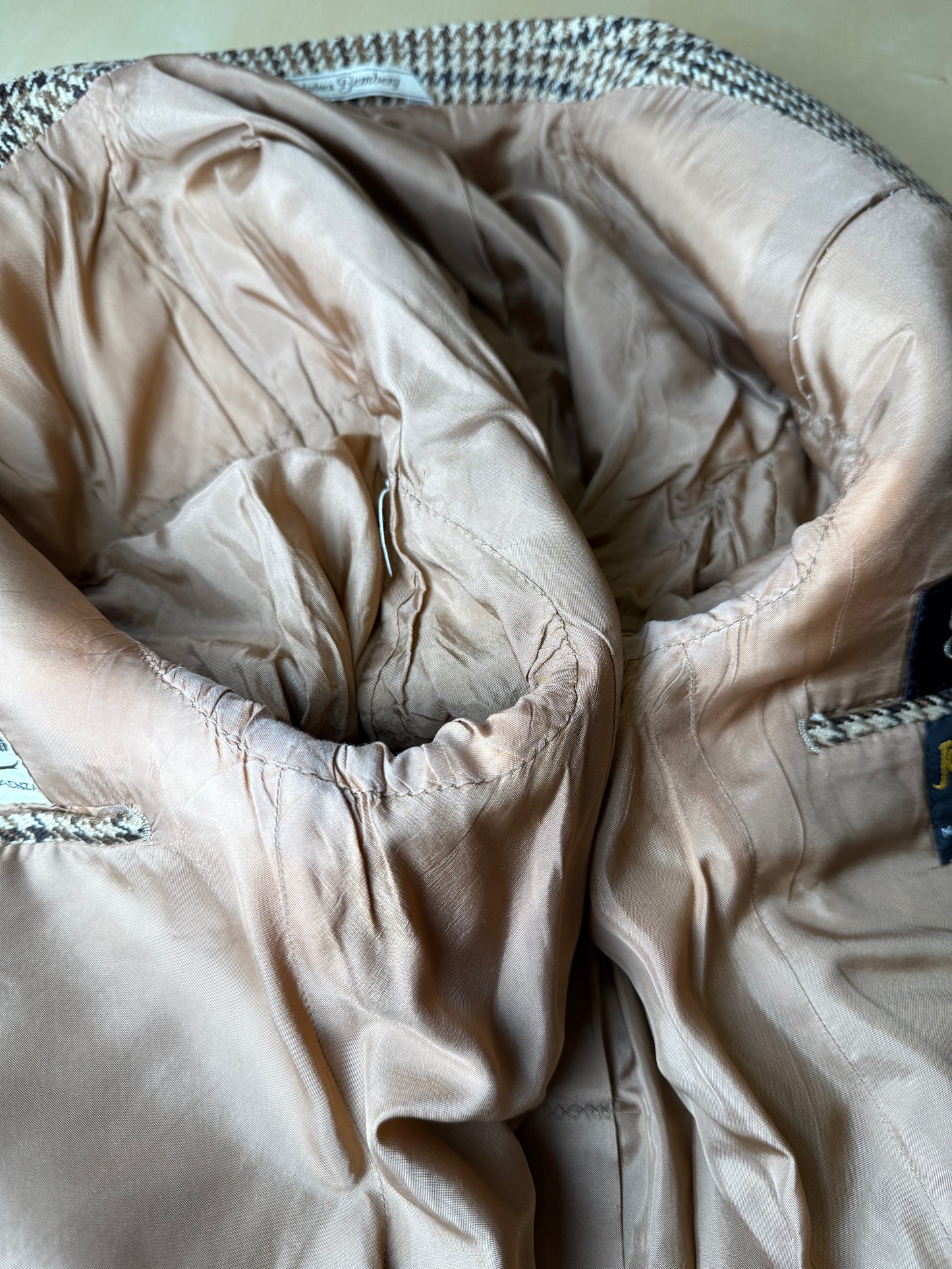 Giacca anni ‘80 in tessuto scozzese lana e cashmere pied-de-poule - tg. 48/50