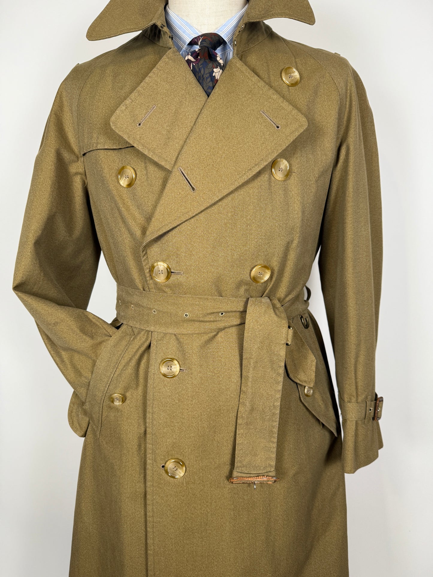 Trench Burberrys anni ‘80 doppiopetto cotone senape  - tg. 48/50