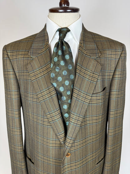 Giacca Valentino anni '80 principe di Galles verde - tg. 52