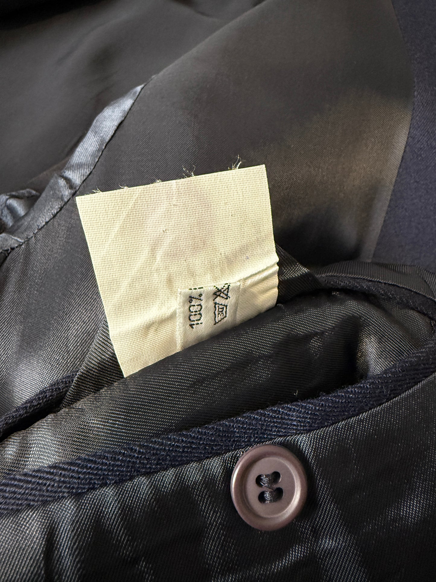 Soprabito anni ‘70 in lana pettinata blu - tg. 48-50