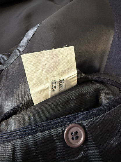 Soprabito anni ‘70 in lana pettinata blu - tg. 48-50