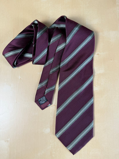 Cravatta Armani regimental bordeaux