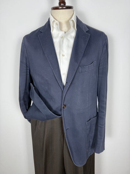 Giacca Boglioli destrutturata in piquet di cotone blu - tg. 54/56