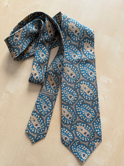 Cravatta Giorgio Armani vintage crêpe paisley