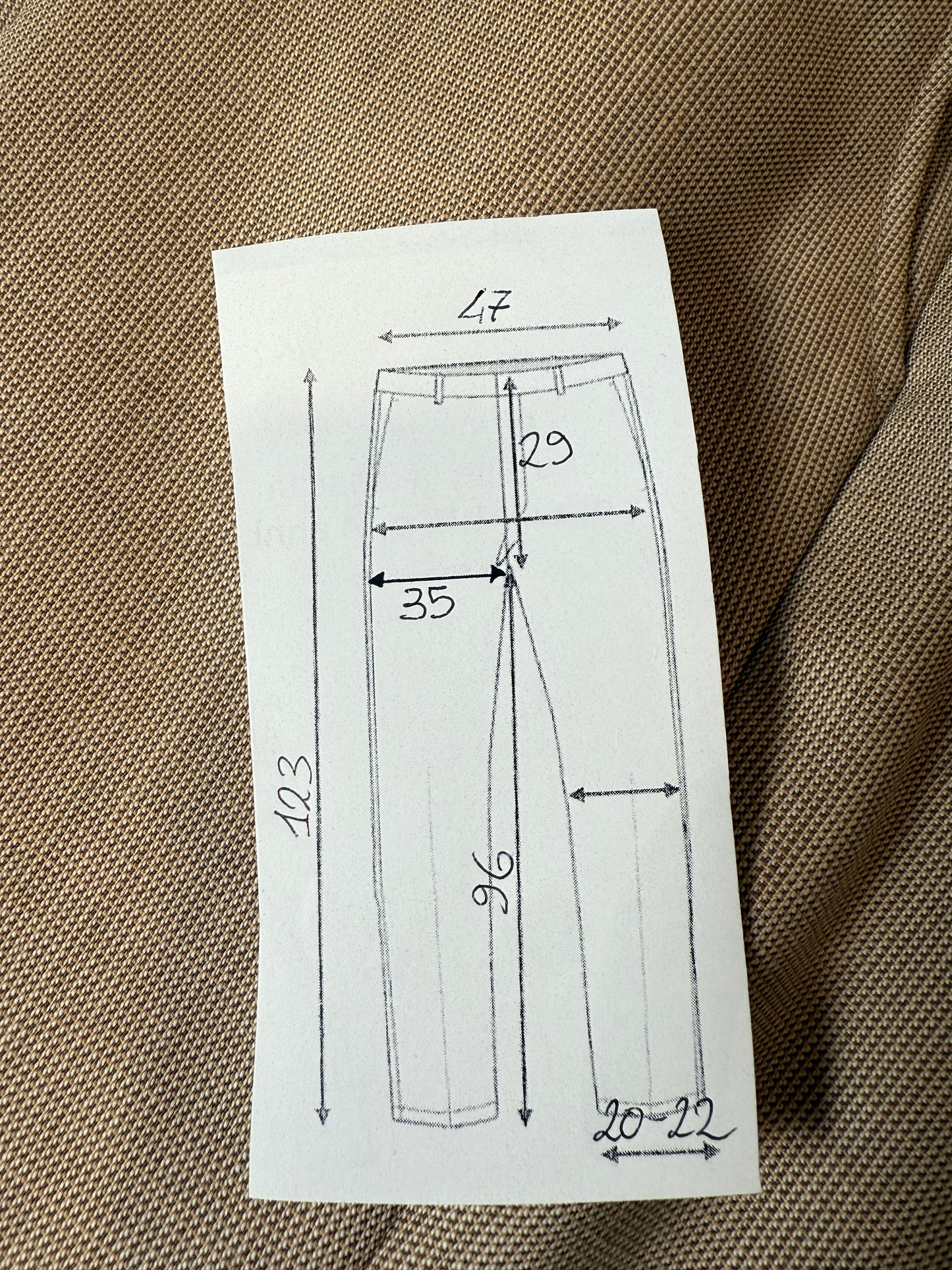 Pantaloni anni ‘70 lana pettinata beige (NOS) - tg. 52