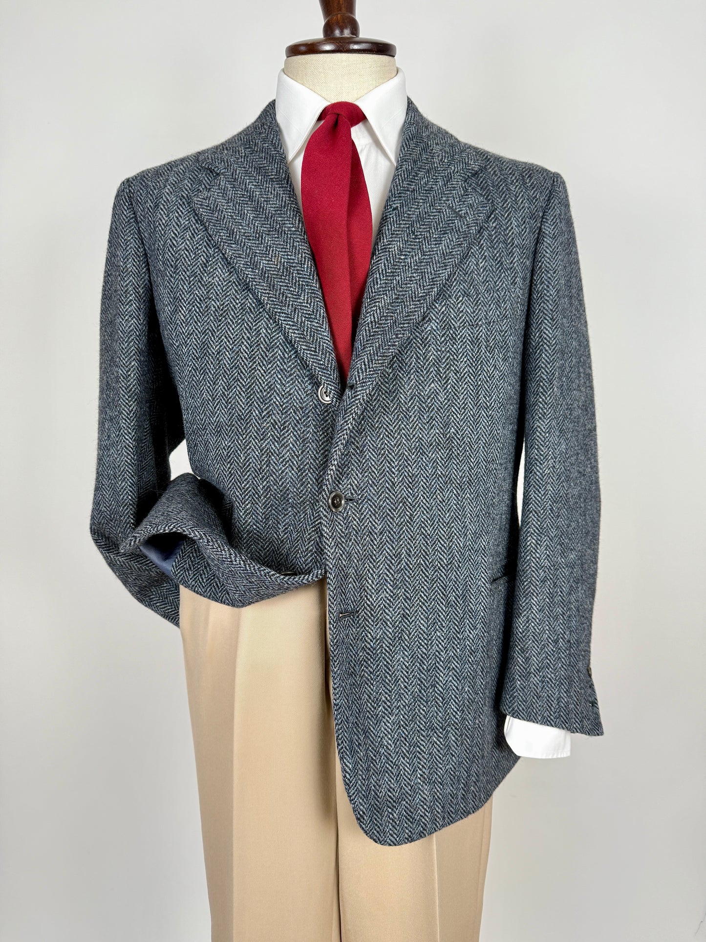 Giacca sartoriale Prandoni Milano in Harris Tweed - tg. 52, drop basso