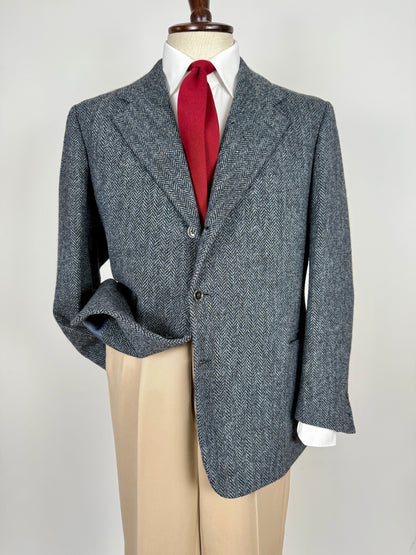 Giacca sartoriale Prandoni Milano in Harris Tweed - tg. 52, drop basso
