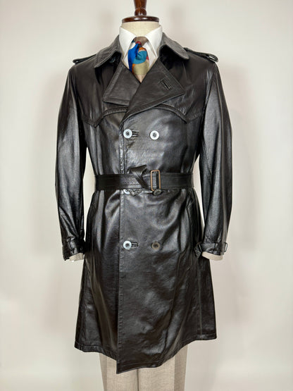 Trench anni ‘70 in pelle - tg. 44/46