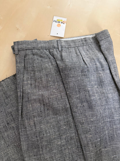 Pantaloni anni '80 misto lino e rayon (NOS) - tg. 48
