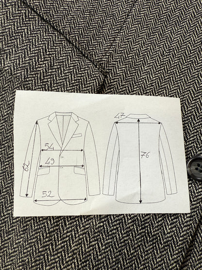 Giacca anni ‘90 herringbone grigio - tg. 48