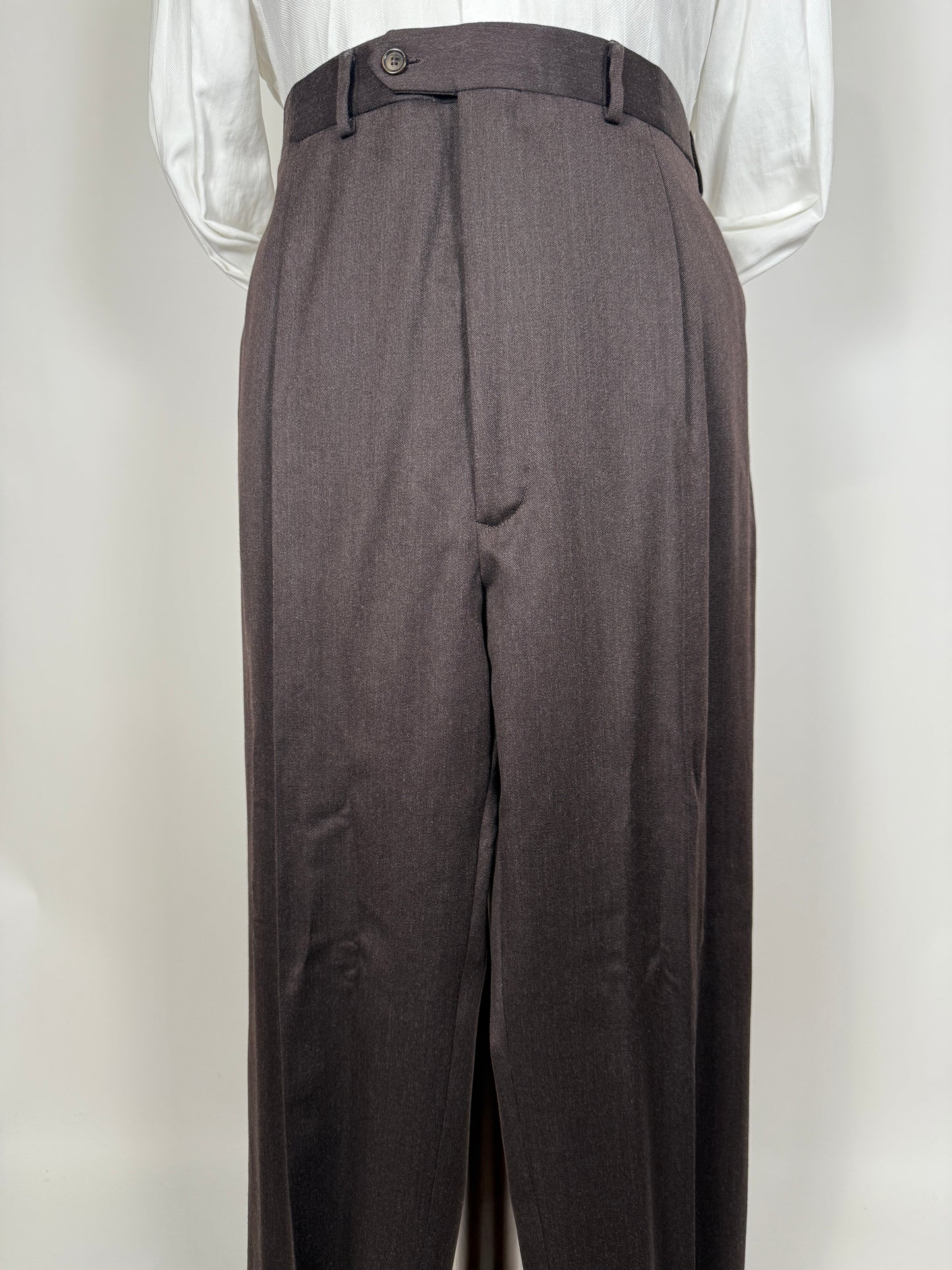 Completo anni ‘90 in flanella marrone (NOS) - tg. 58/60 drop basso