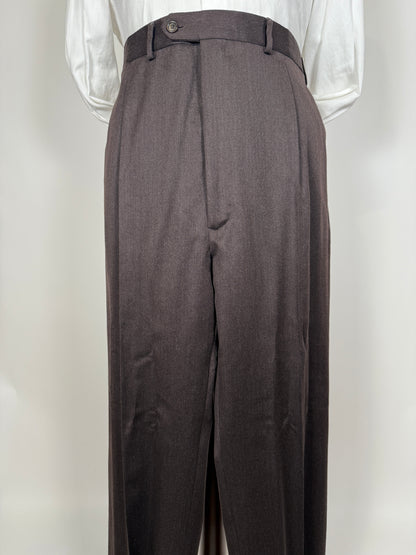 Completo anni ‘90 in flanella marrone (NOS) - tg. 58/60 drop basso