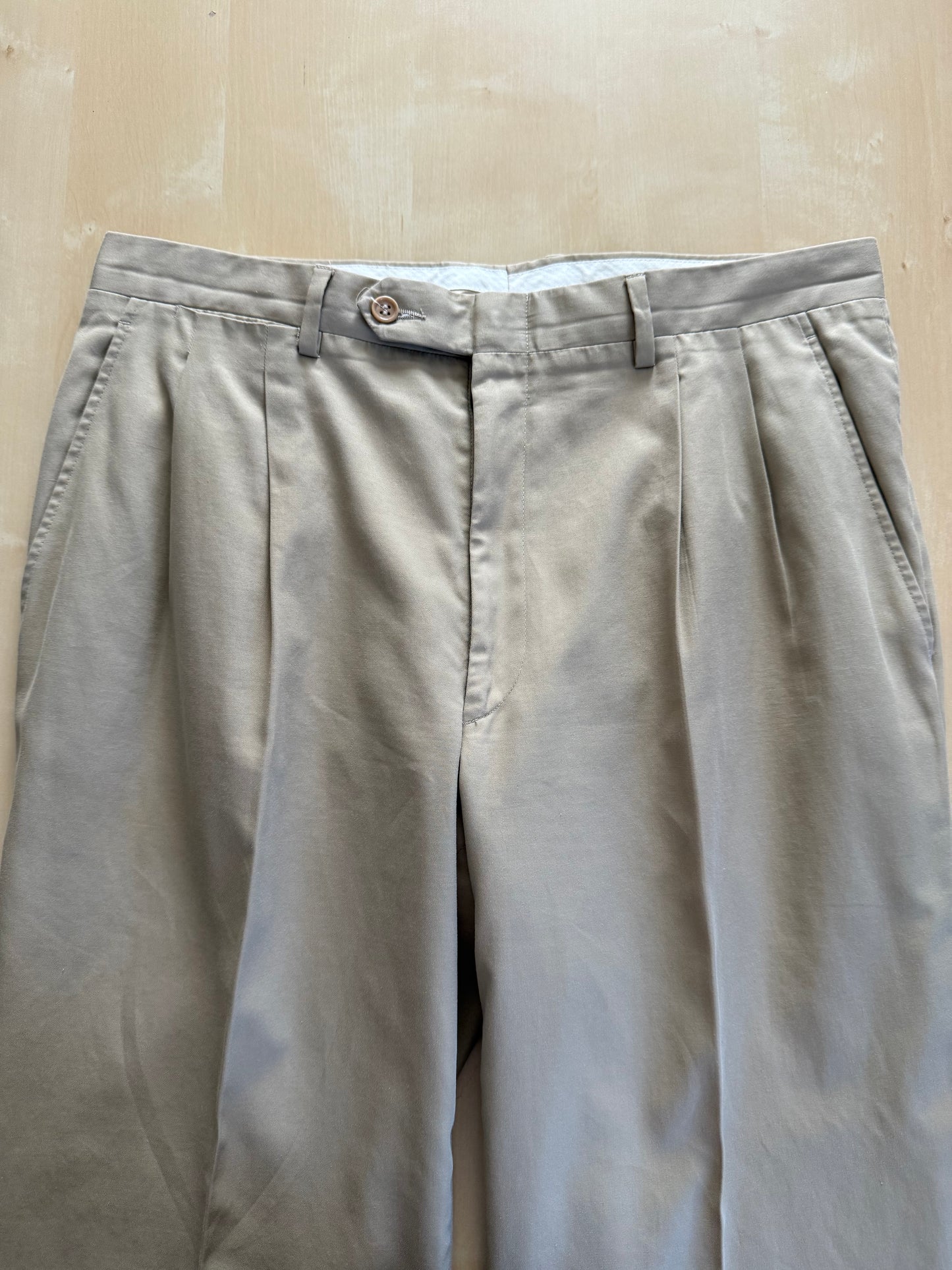 Completo Canali anni '90 twill di cotone beige - tg. 50