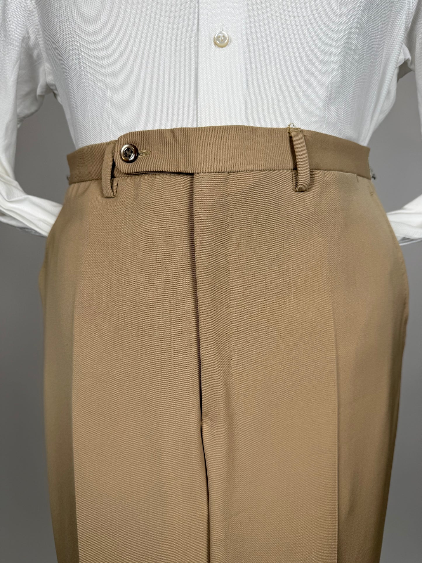 Completo anni ‘70 twill pettinato beige - tg. 46/48