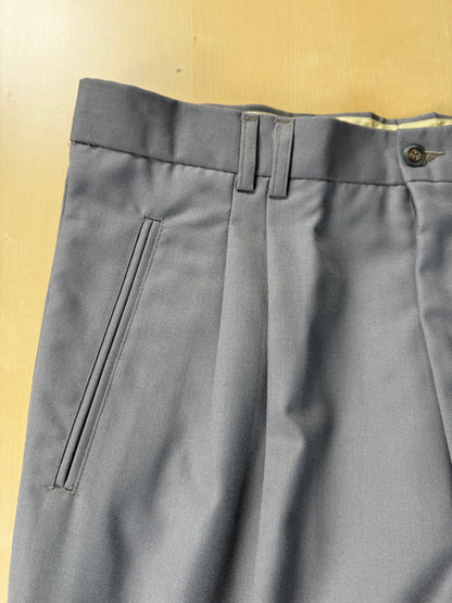 Pantaloni fresco lana verde-grigio anni '80 (NOS) - tg. 50