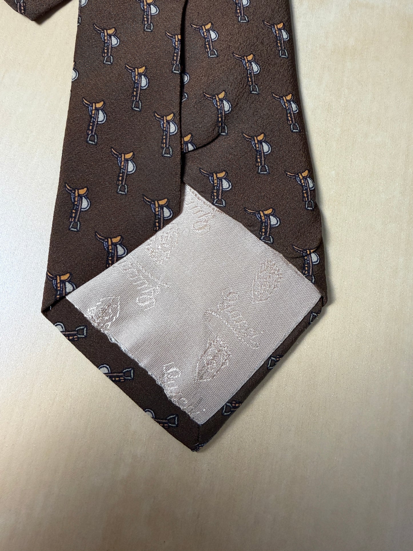 Cravatta Gucci vintage con selle e staffe