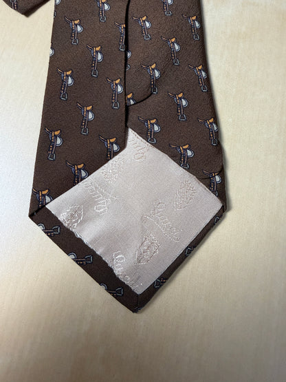 Cravatta Gucci vintage con selle e staffe