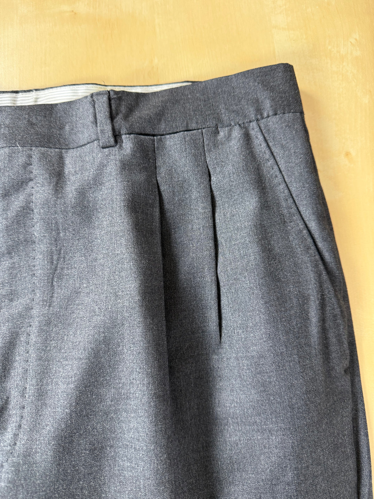 Pantaloni anni '80 flanella pettinata antracite - tg. 48/50