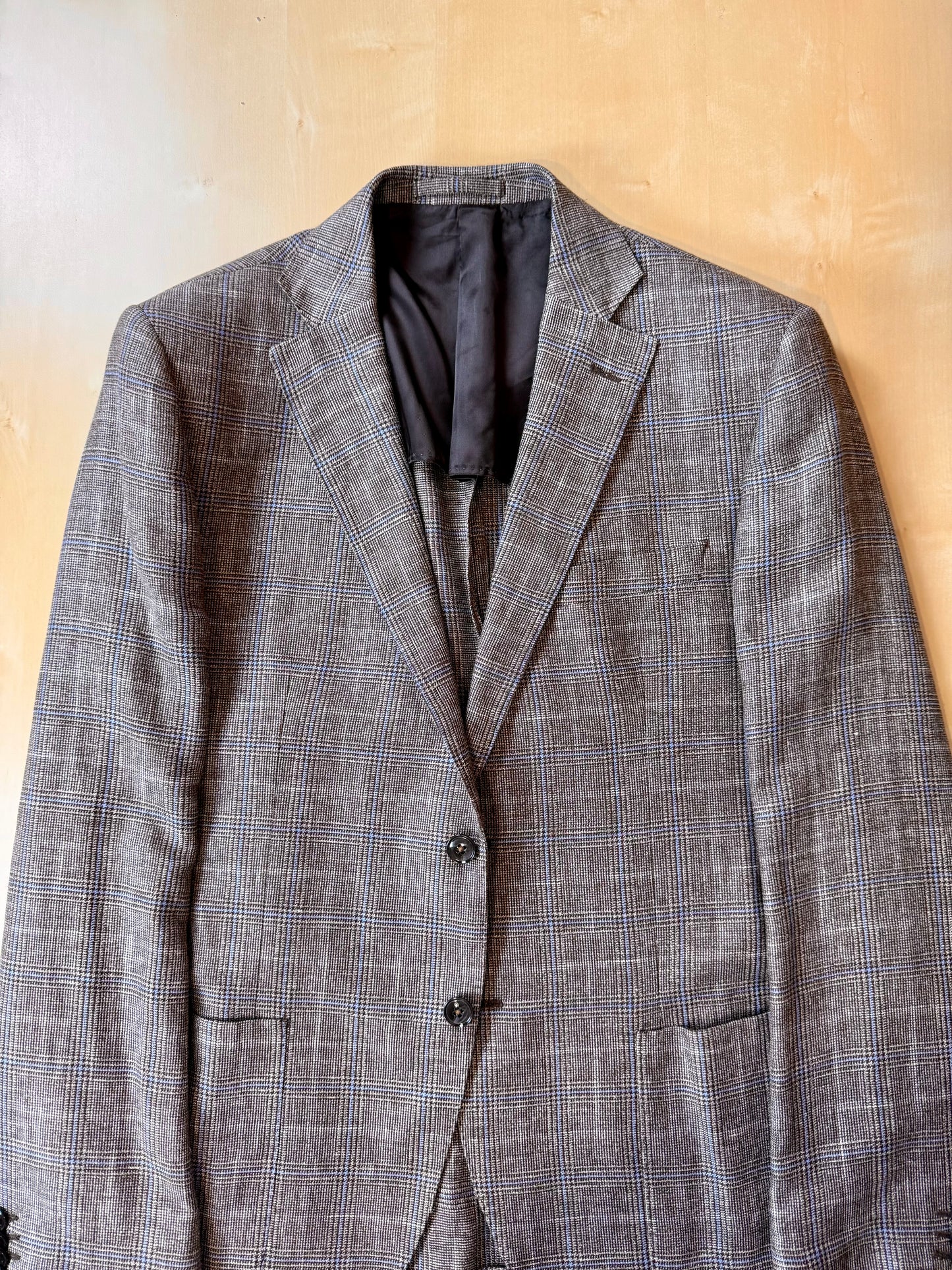 Giacca estiva lino e lana Glen check - tg. 50/52