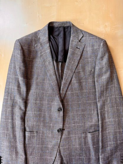 Giacca estiva lino e lana Glen check - tg. 50/52