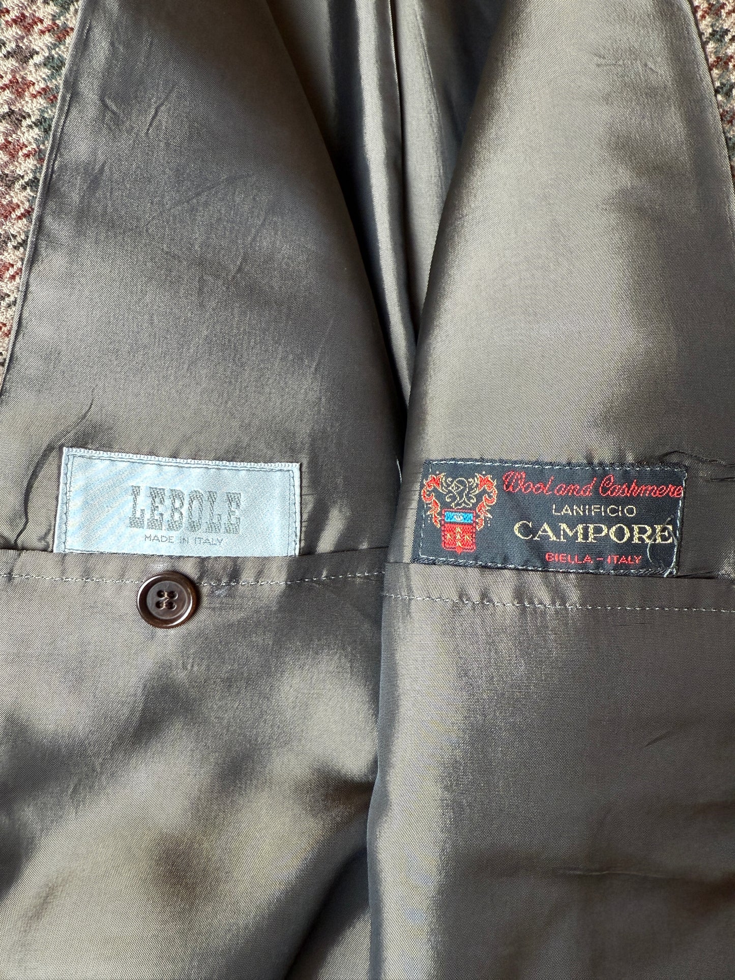 Giacca anni ‘80 pied-de-poule in lana e cashmere - tg. 52