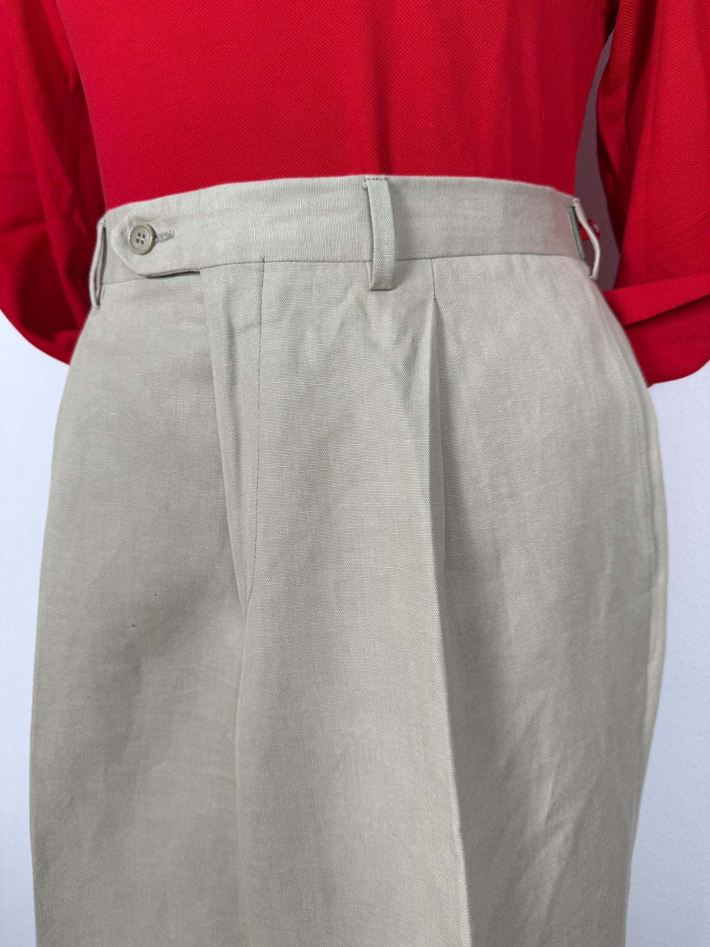 Completo beige in lino e cotone - tg. 52