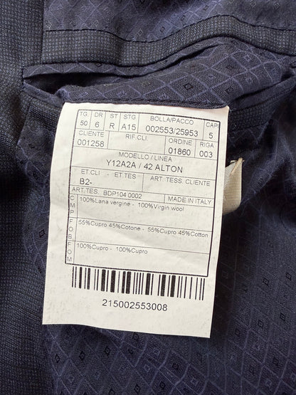 Giacca Boglioli flanella blu micro quadretti - tg. 46/48