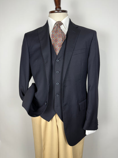 Giacca + panciotto Corneliani lana pettinata blu - tg. 50