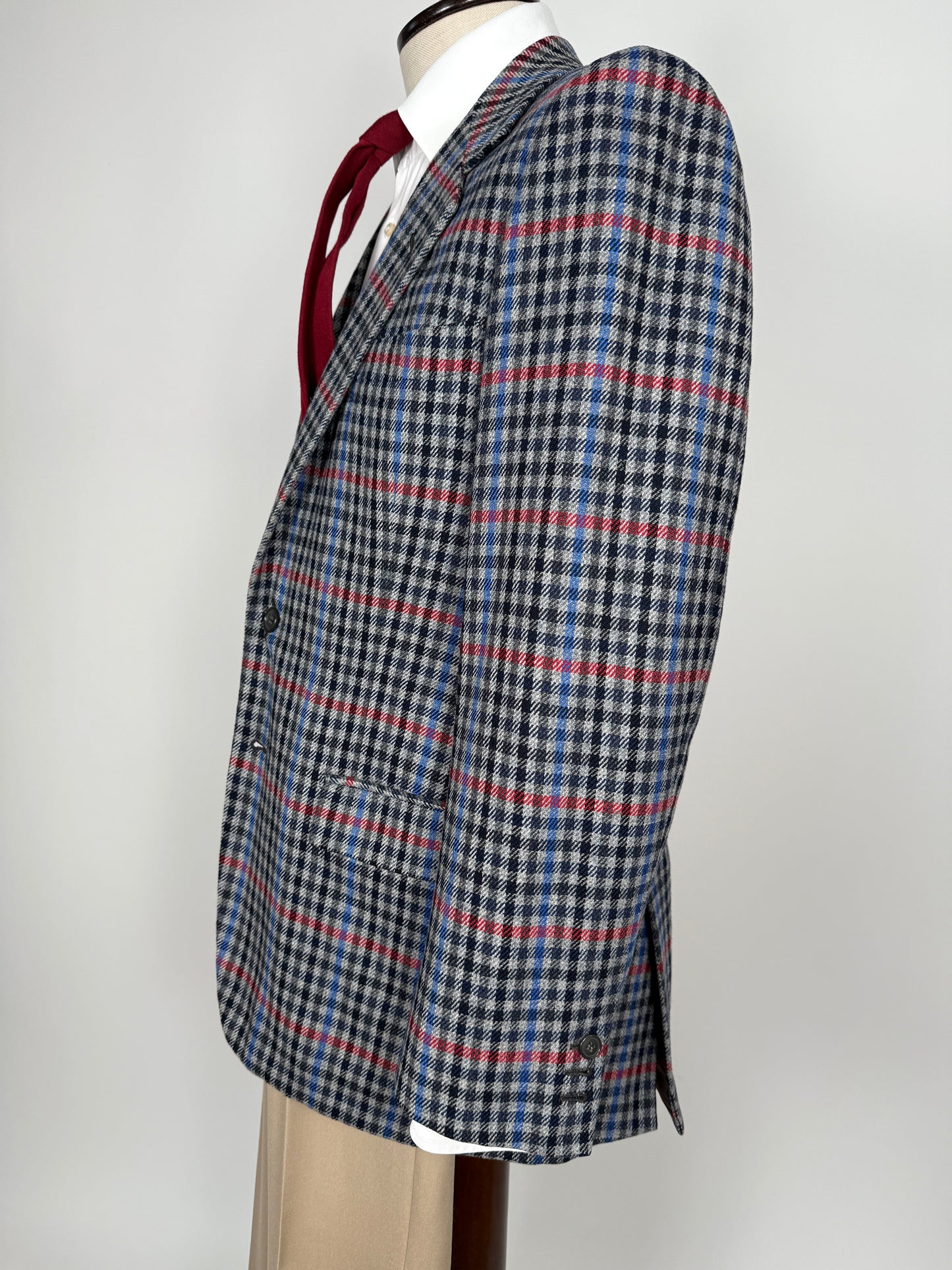 Giacca sartoriale anni ‘80/‘90 a quadri - tg. 48/50