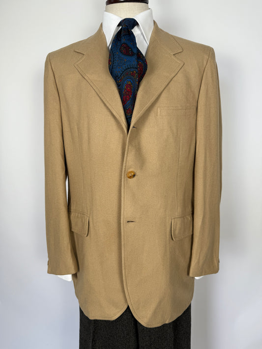 Giacca americana anni ‘60/‘70 in puro cashmere spinato - tg. 52