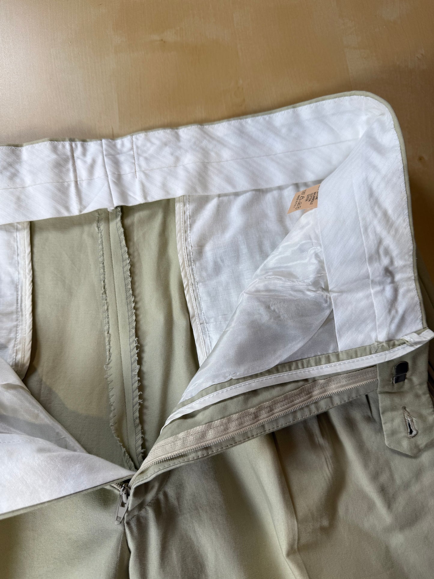 Pantaloni 100% cotone beige sabbia anni ‘80 (NOS) - tg. 46