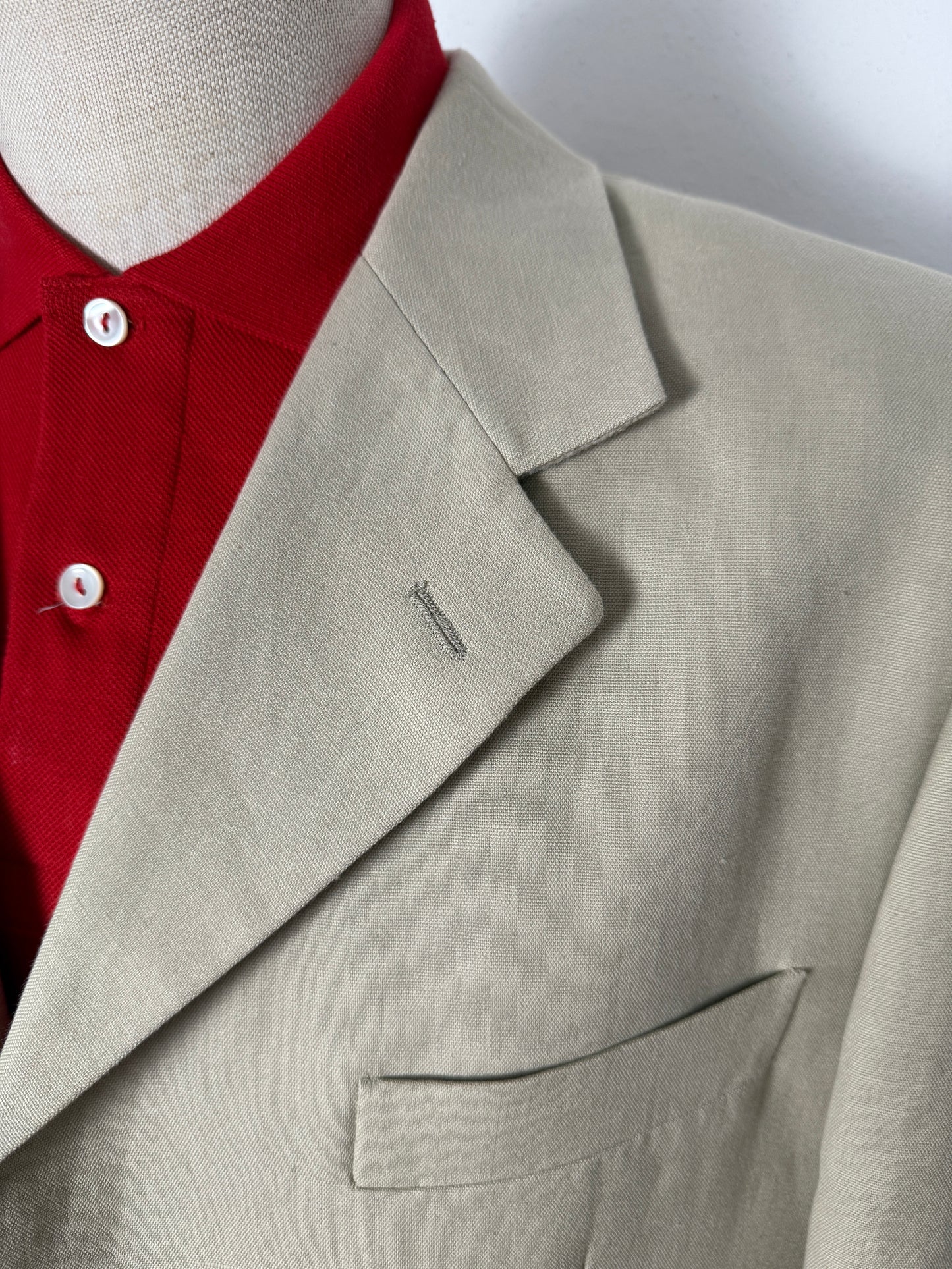 Completo beige in lino e cotone - tg. 52