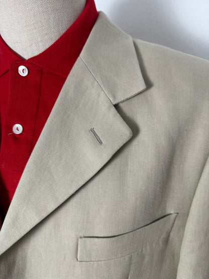 Completo beige in lino e cotone - tg. 52