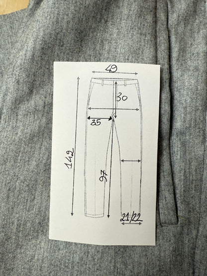 Pantaloni in flanella grigio chiaro anni ‘80 (NOS) - tg. 54