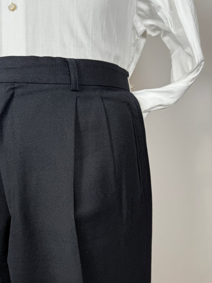 Pantaloni anni ‘80 flanella blu notte - tg. 52