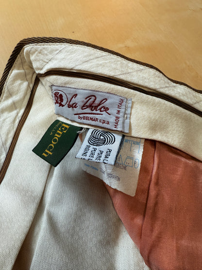 Pantaloni anni ‘80 in covert verde cachi - tg. 52