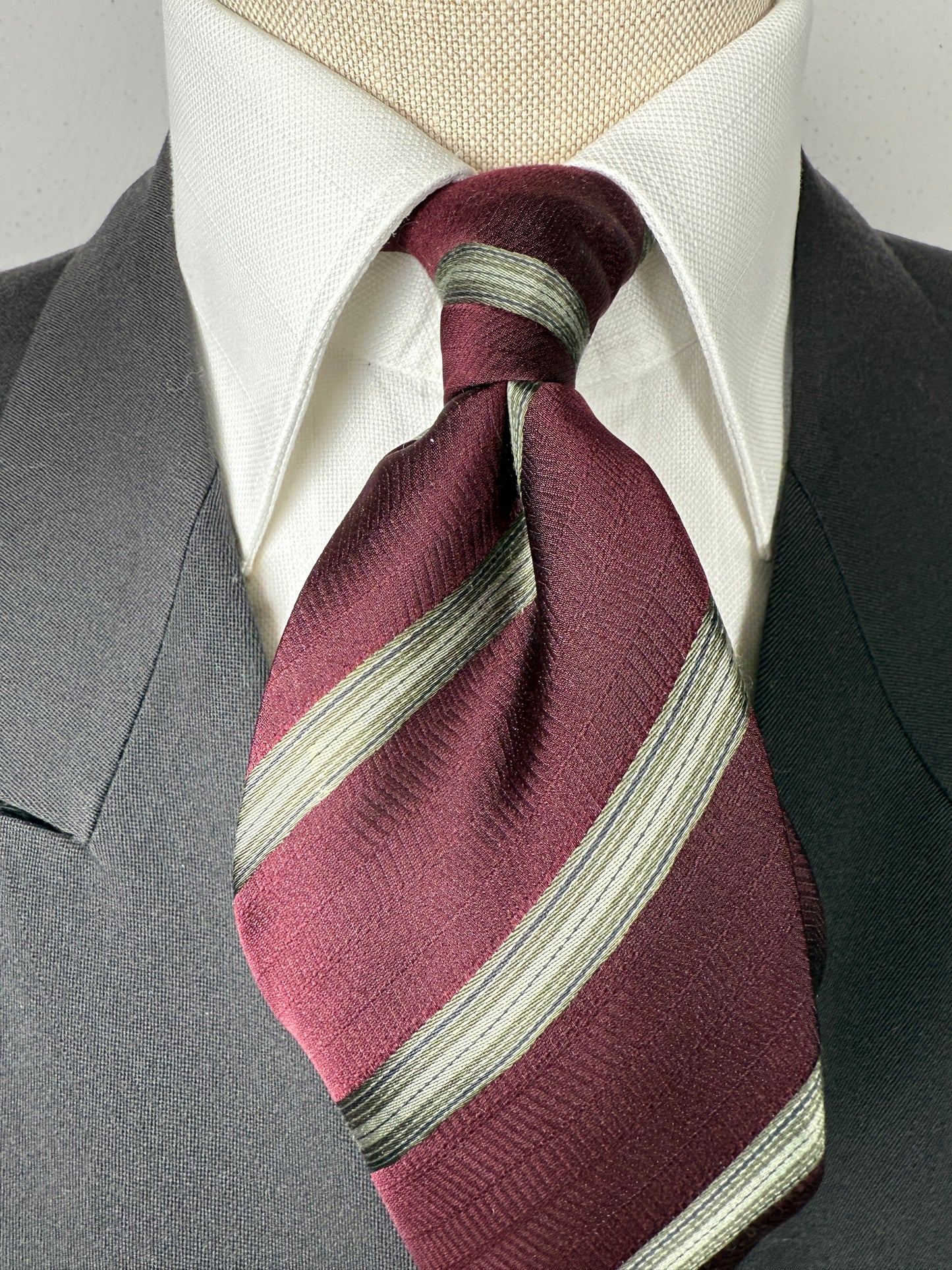 Cravatta Armani regimental bordeaux