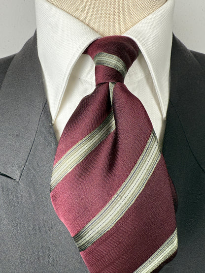 Cravatta Armani regimental bordeaux