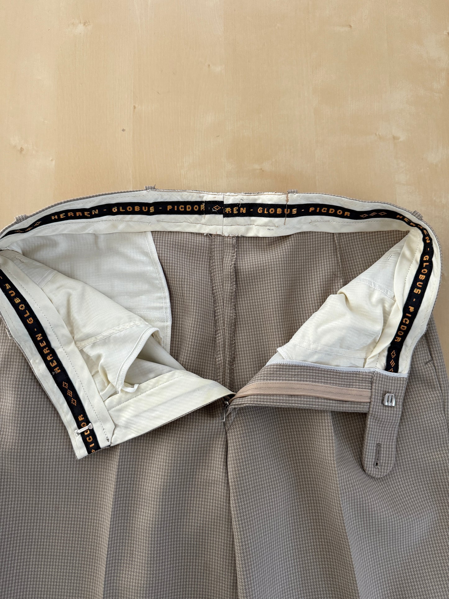 Pantaloni flanella pettinata pied-de-poule - tg. 48