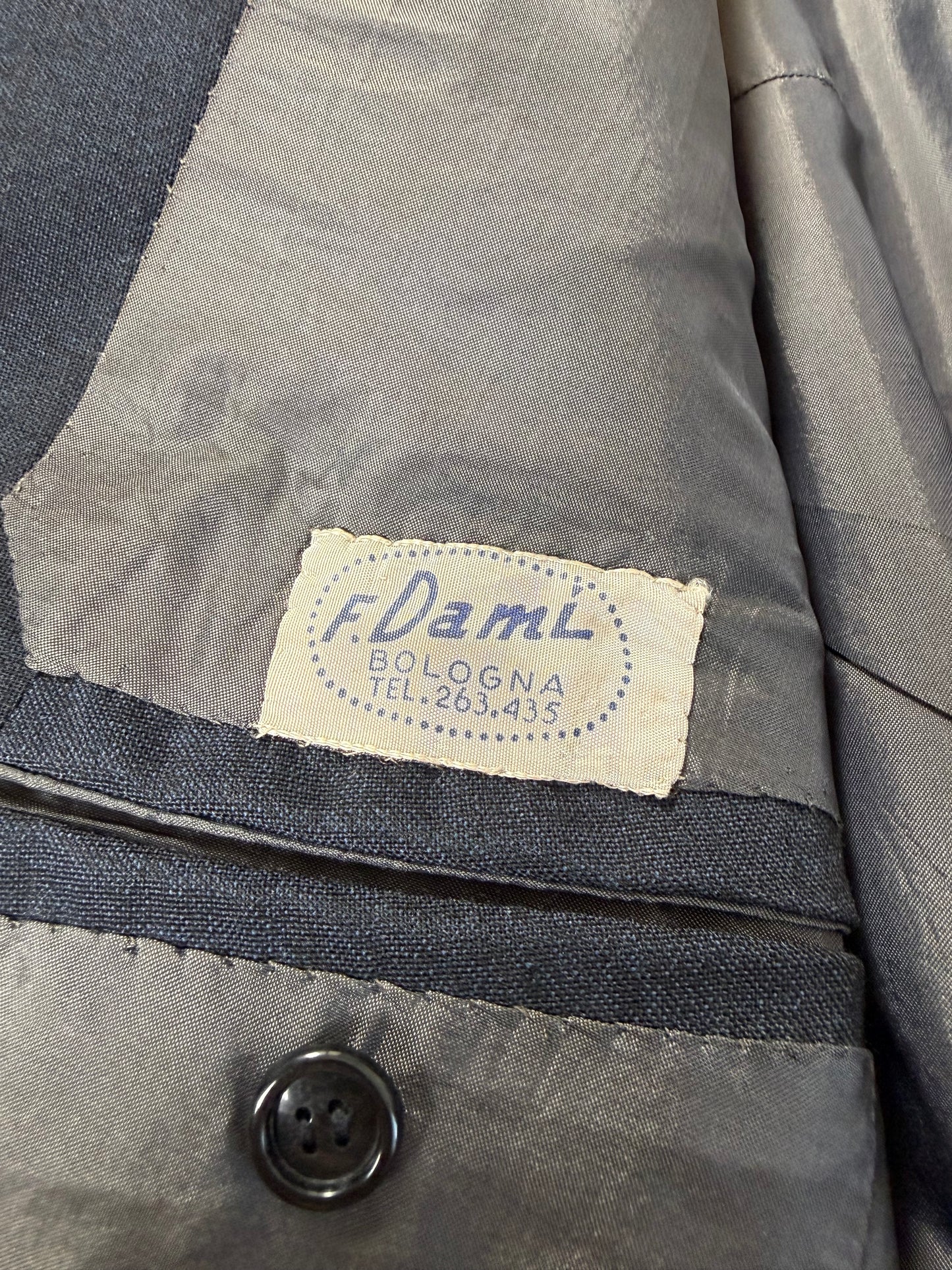 Giacca sartoriale anni '50/'60 fresco lana-mohair - tg. 52/54