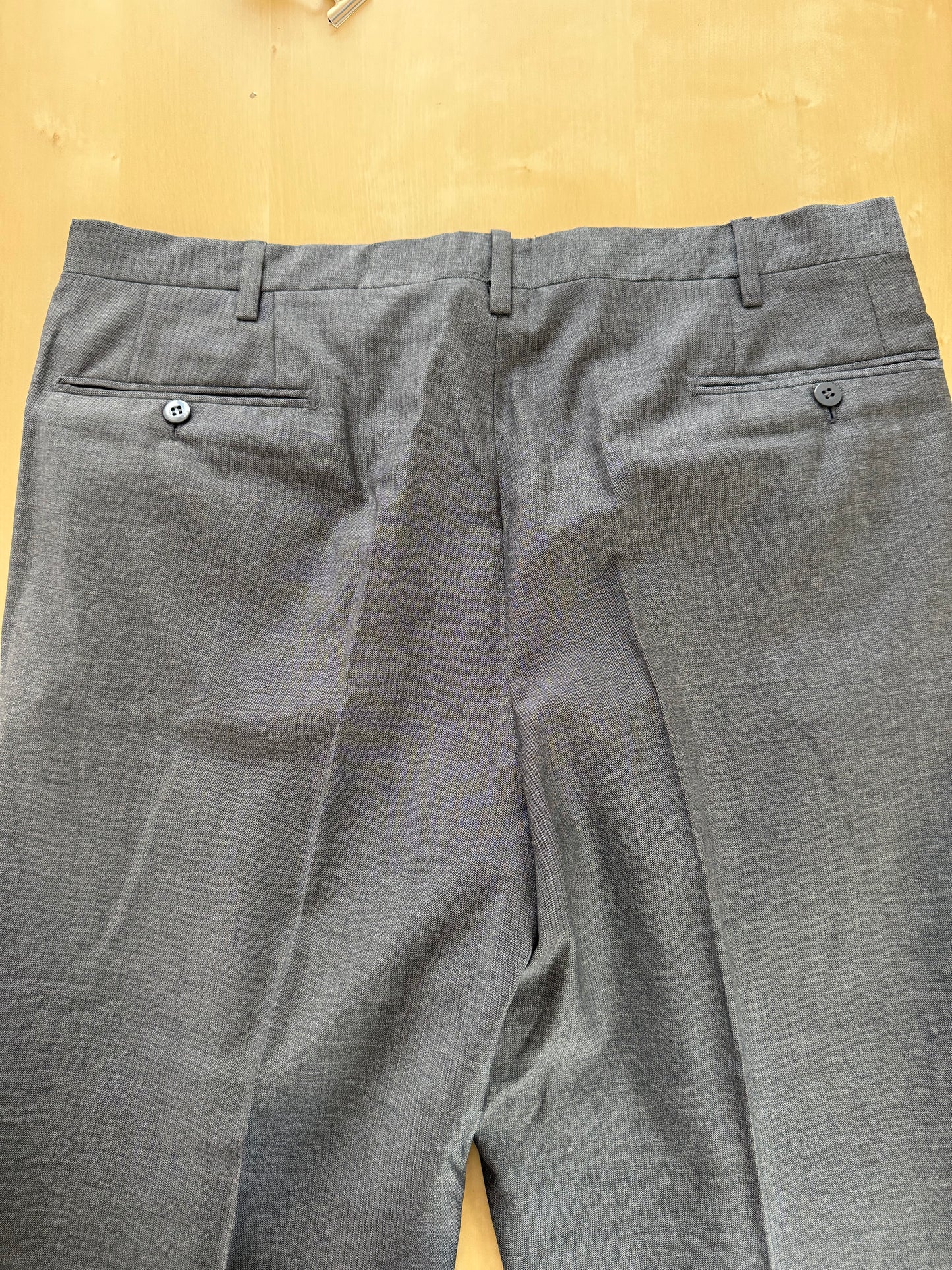 Pantaloni sartoriali fresco lana trama herringbone - tg. 52