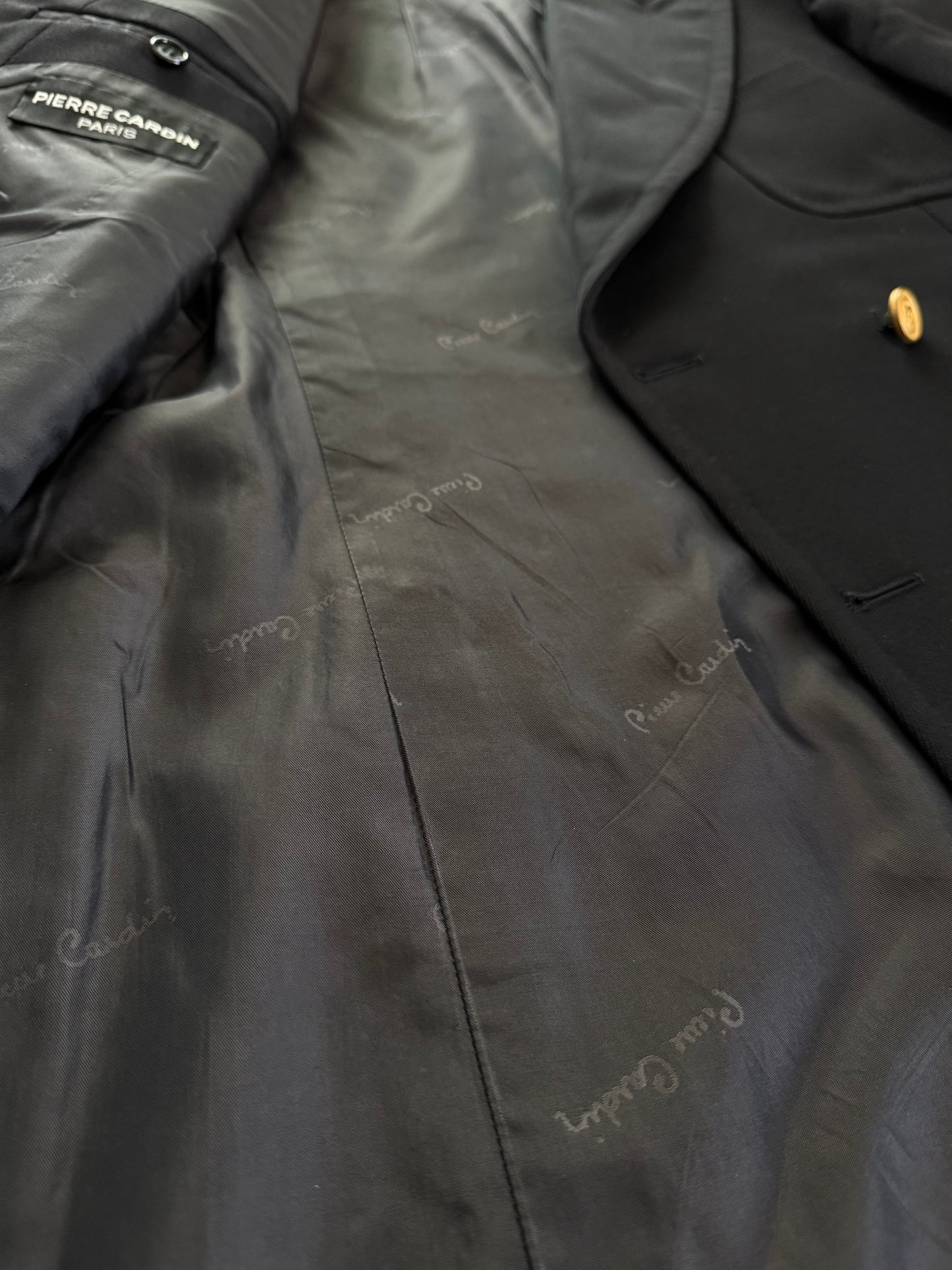 Navy blazer doppiopetto Pierre Cardin anni '70 - tg. 46