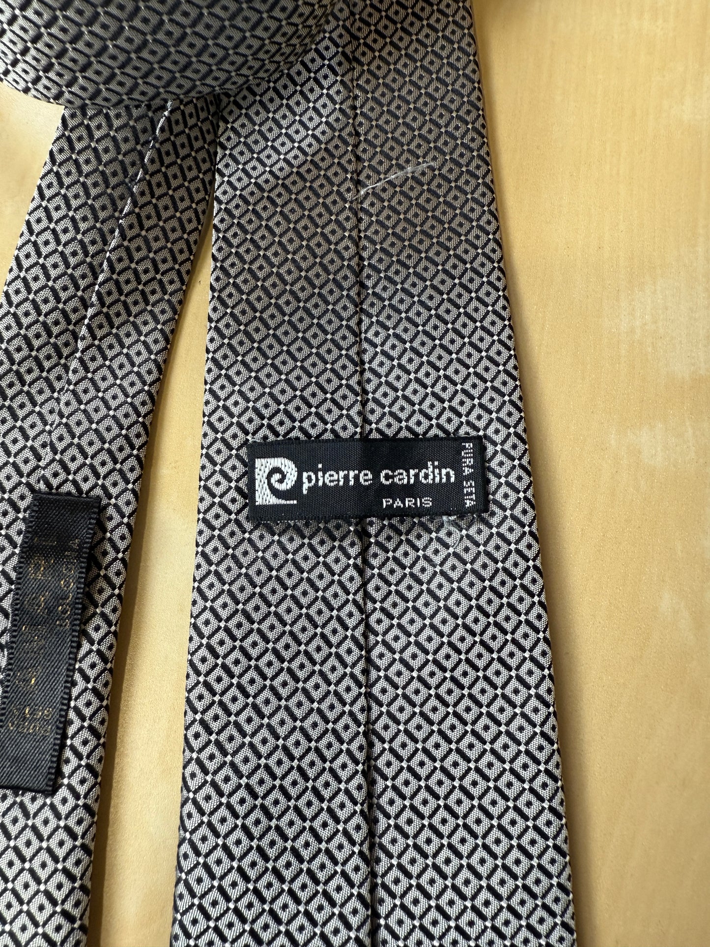 Cravatta Pierre Cardin optical grigio e nero