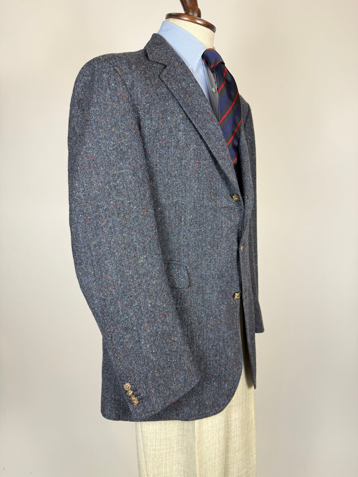 Giacca De Paz donegal tweed blu - tg. 56