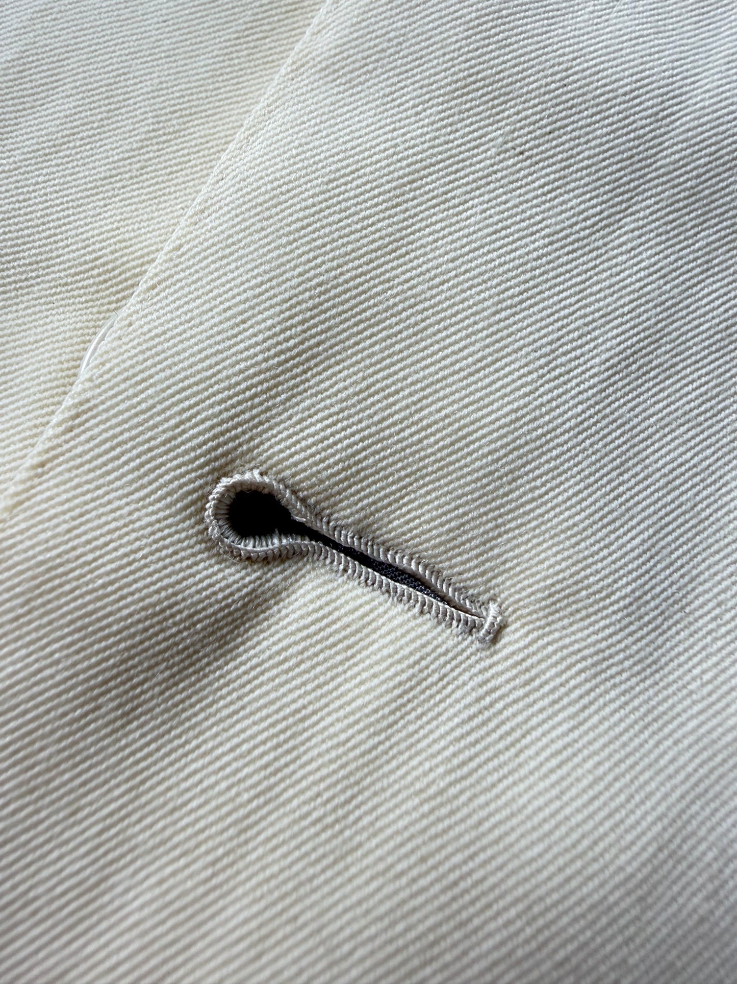 Giacca sartoriale twill bianco panna anni '60/'70 - tg. 52/54 drop basso