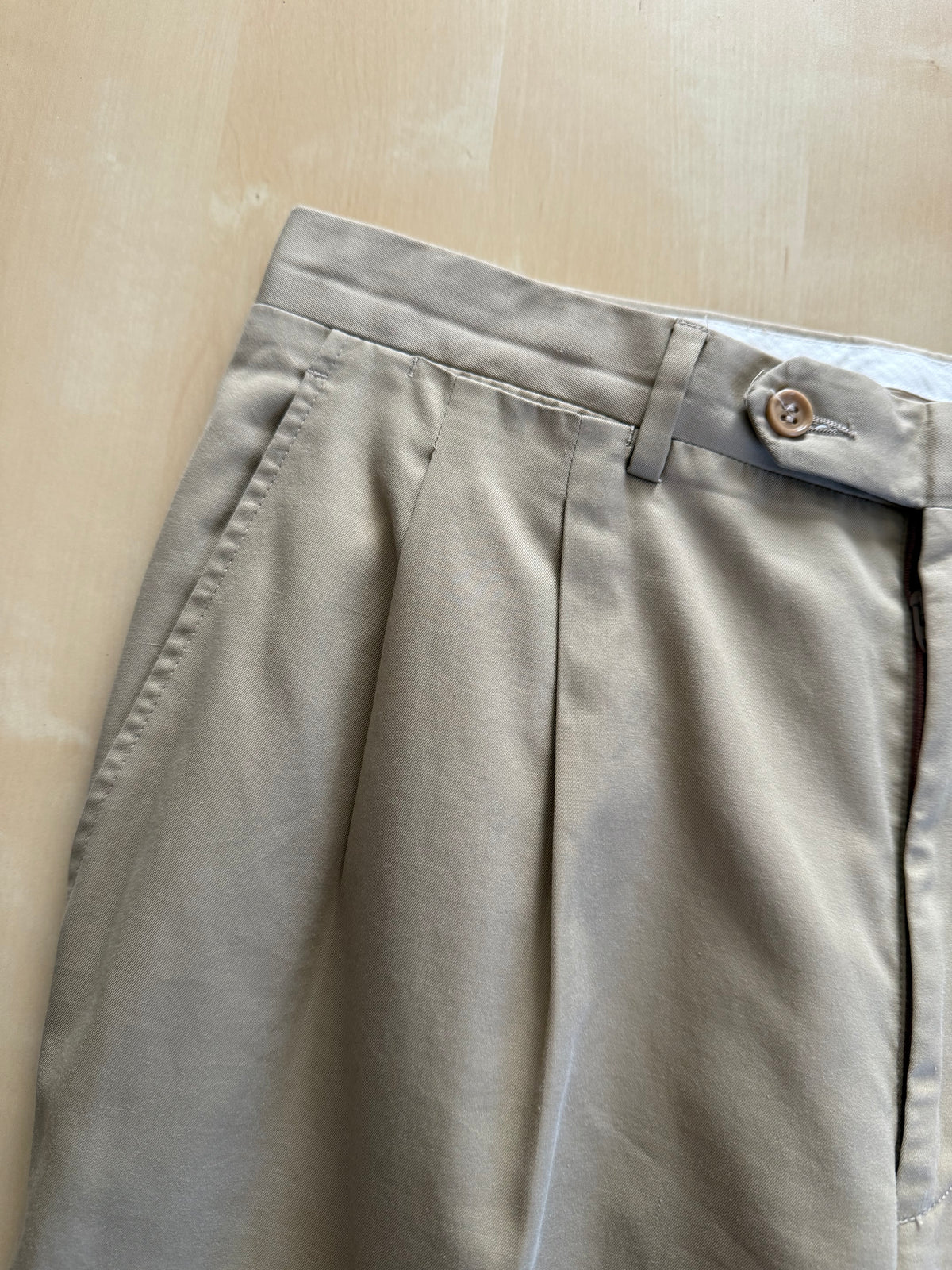 Completo Canali anni '90 twill di cotone beige - tg. 50