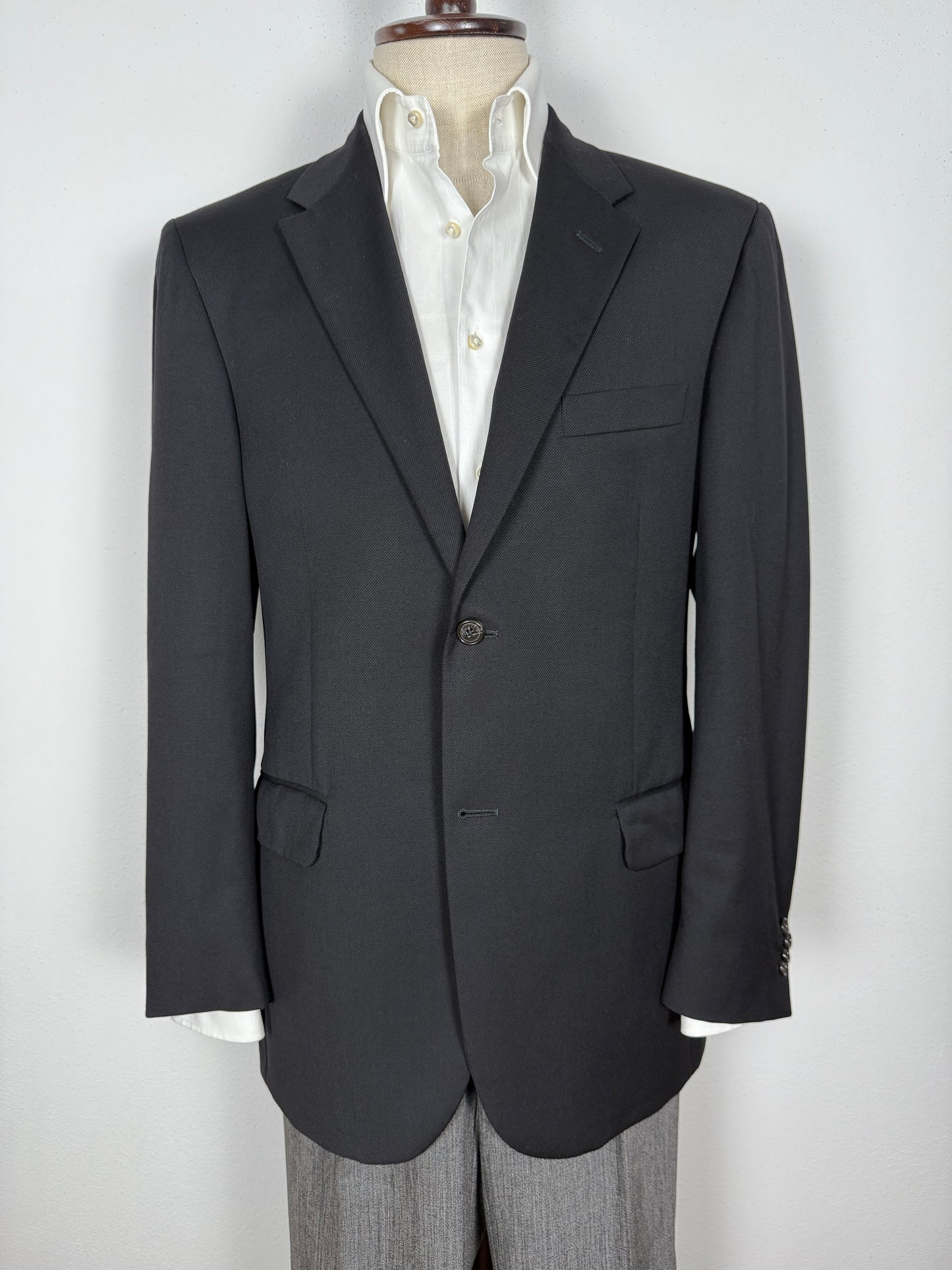 Giacca Corneliani in twill di lana nero - tg. 50/52