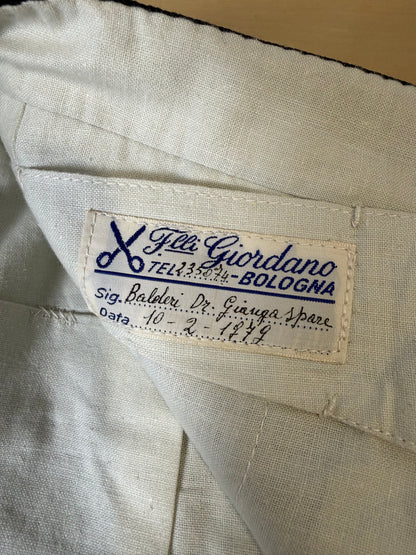Pantaloni sartoriali anni ‘70 twill pettinato blu - tg. 50