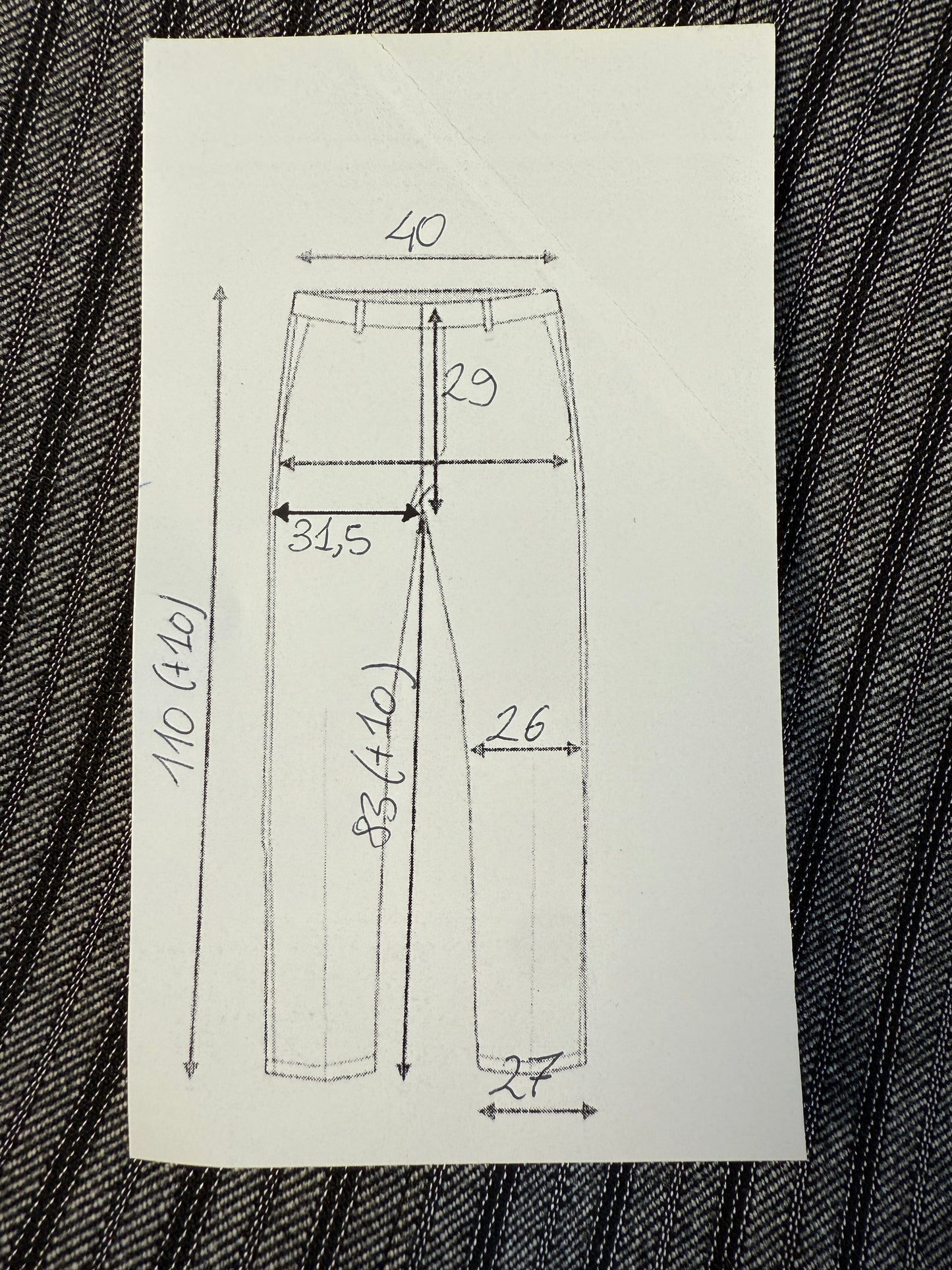 Pantalone anni ‘70 grigio a righe (morning dress) - tg. 44/46