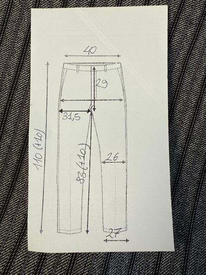 Pantalone anni ‘70 grigio a righe (morning dress) - tg. 44/46